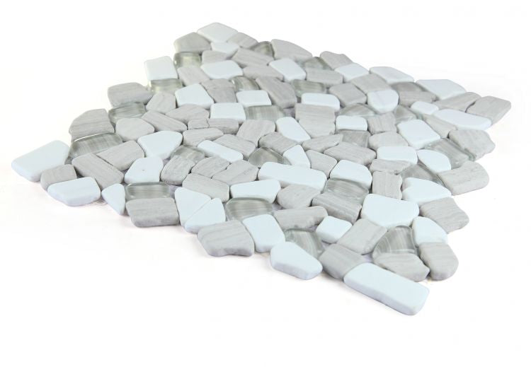 Pebble Loft 12 x 12 Glass & Marble Mosaic