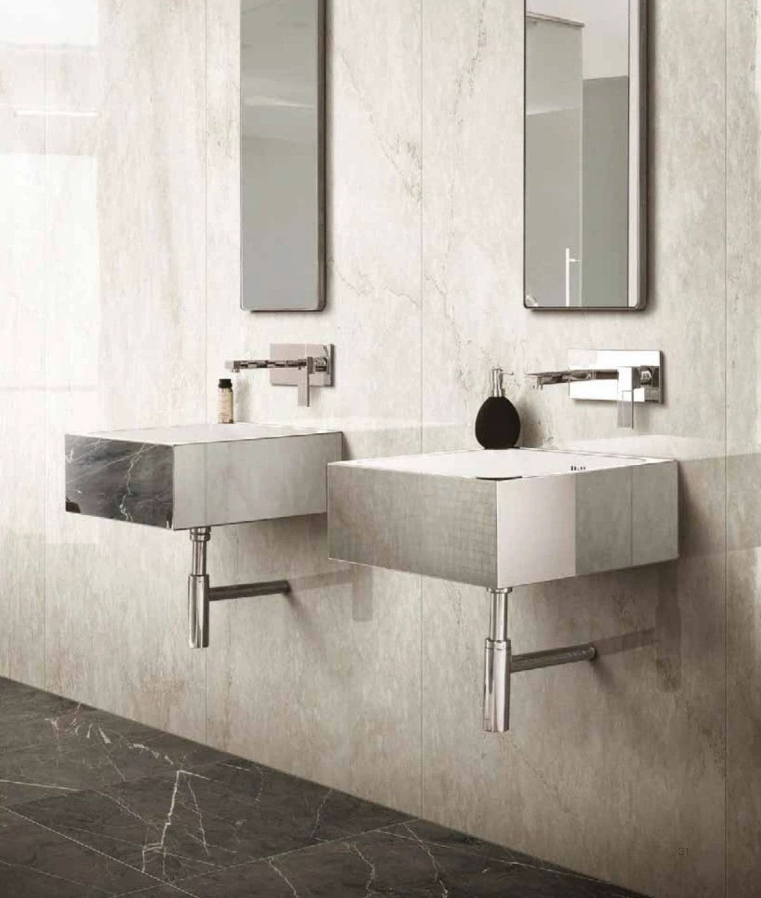 Imperial White porcelain tile 12x24 by Tilehouz; white with subtle veining for bathroom walls.