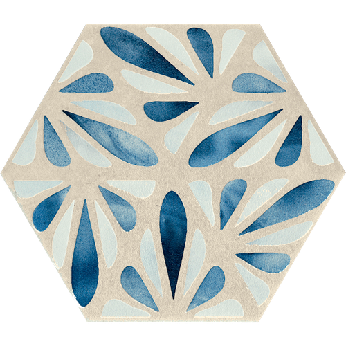 TERRACRETA DIPINTO MARNA HEXAGON PORCELAIN TILE 8.5X10