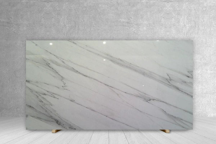 Marble slab Tilehouz CALACATTA COLORADO, polished white with gray veining, 130x70 countertop