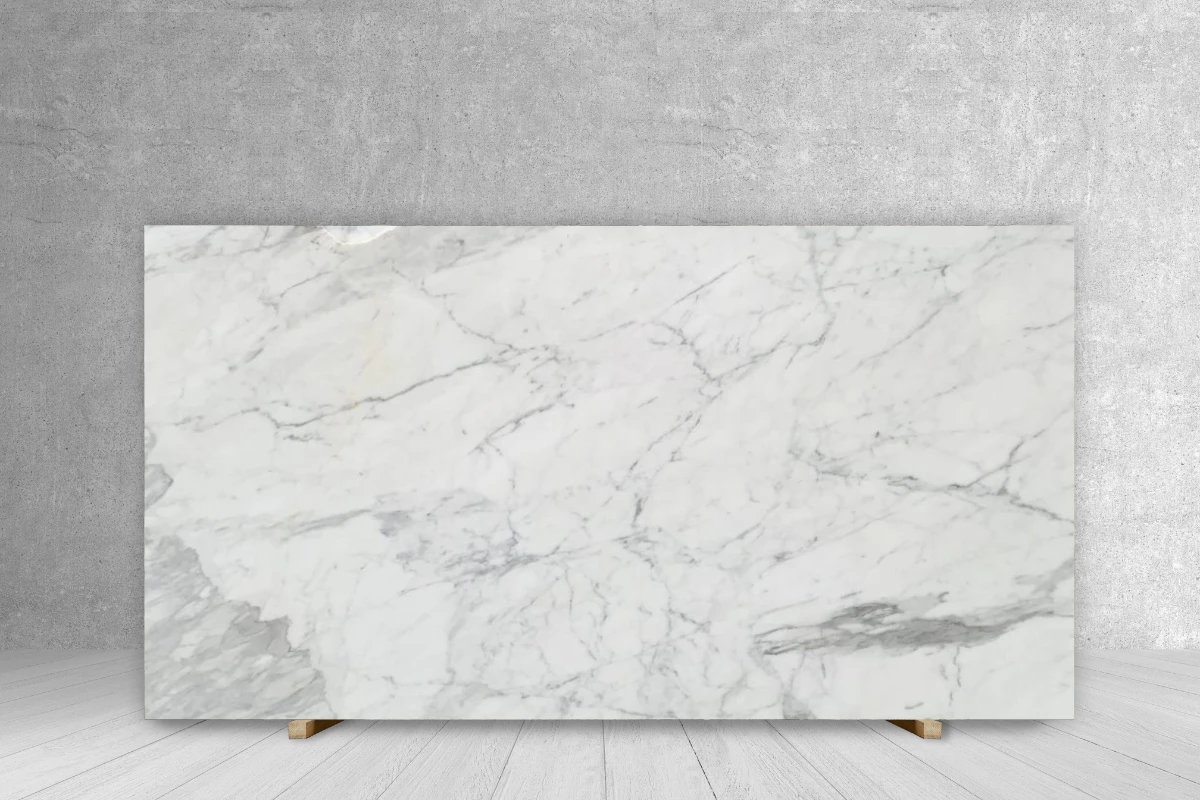 Marble Slab Tilehouz Calacatta Classico Superiore honed, for countertops, 121 x 75 cm