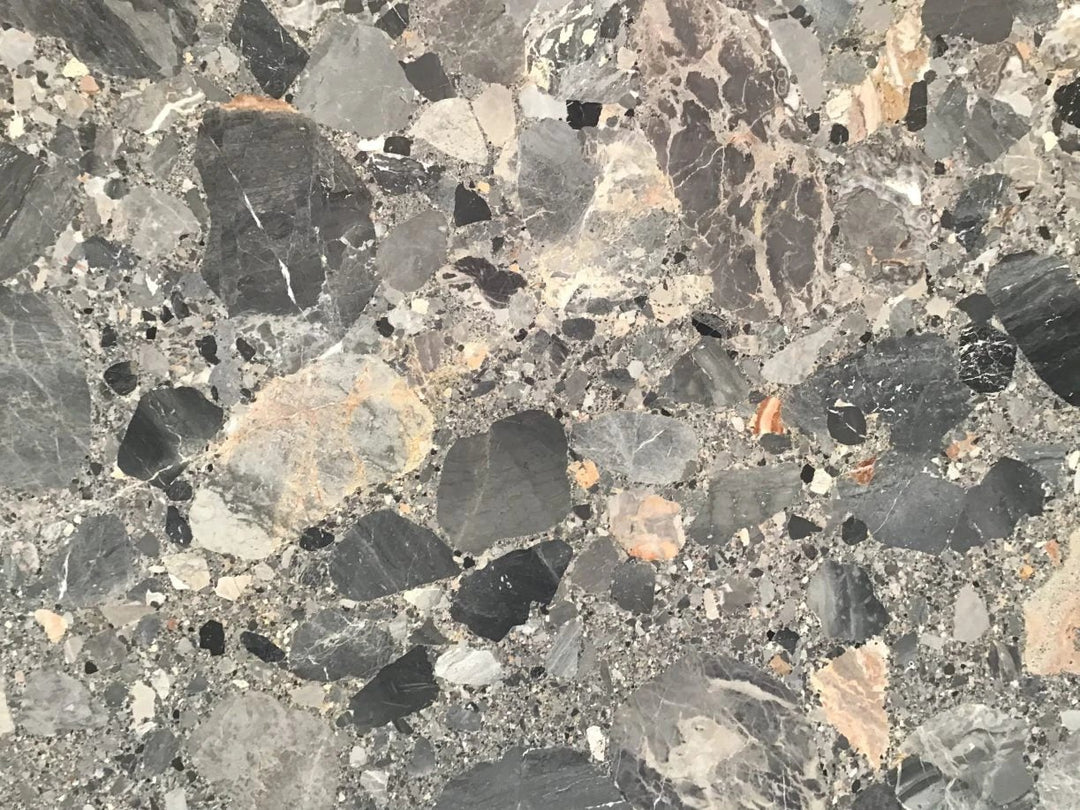 Marble Ceppo Grey honed slab, 3/4 in thick, 107x61 cm countertop.