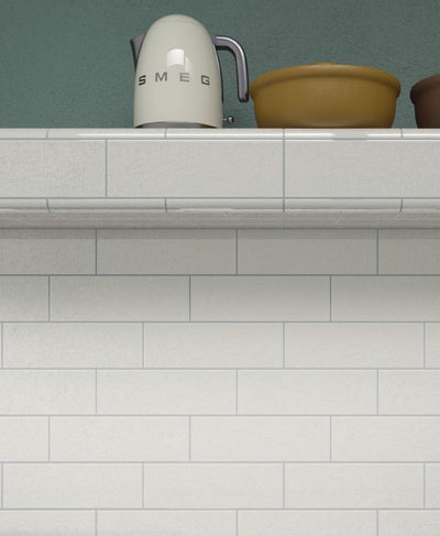 CRACKLE WHITE PORCELAIN TILE 4X12