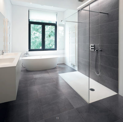 TRUST BLACK PORCELAIN TILE 12X24