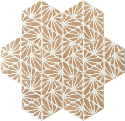 TERRACRETA CESELLO CHAMOTTE HEXAGON PORCELAIN TILE 8.5X10