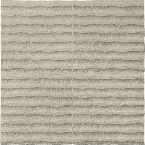 Terracreta rilievo argilla porcelain tile 8x8, beige textured surface by Tilehouz