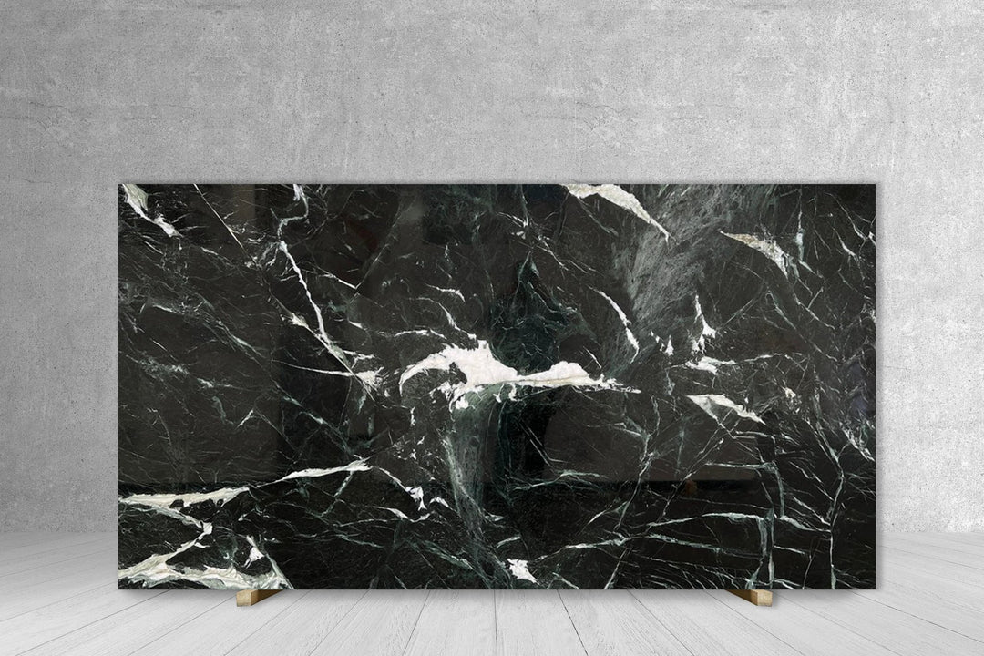 Marble Slab VERIA GREEN, polished countertop slab, 116 x 70, 3/4 in thick, Tilehouz