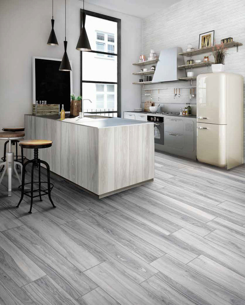 ONTARIO SILVER PORCELAIN TILE 10X48