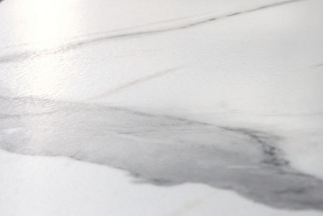 Tilehouz STATUARIO EXTRA TECH porcelain slab for countertops, 1/2 in satin finish with gray veining, 126 x 63 in