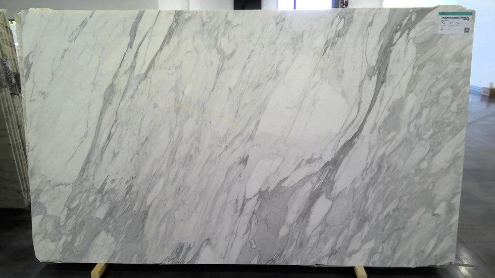 Marble Calacatta Classico premium polished slab, white with grey veining, 118 x 70 Tilehouz countertop marble.