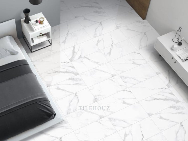 Agl Statuario Polished 12 X 24 Porcelain Tiles