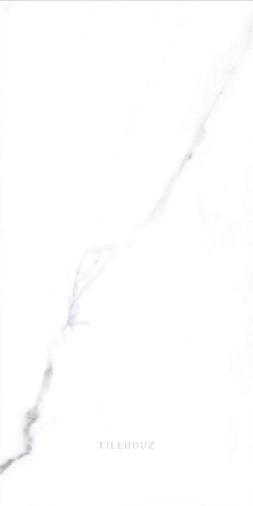 AGL Statuario polished porcelain tile, 12x24, white with subtle gray veining, Tilehouz