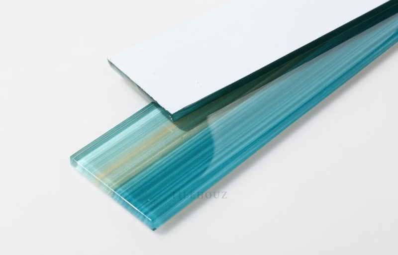Amazon Turquoise 3 X 11.75 Glass Tile