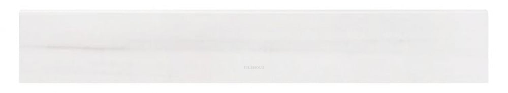 AN Dolomite Supreme Matte Bullnose porcelain tile 3.5 x 24 by Tilehouz, white matte finish