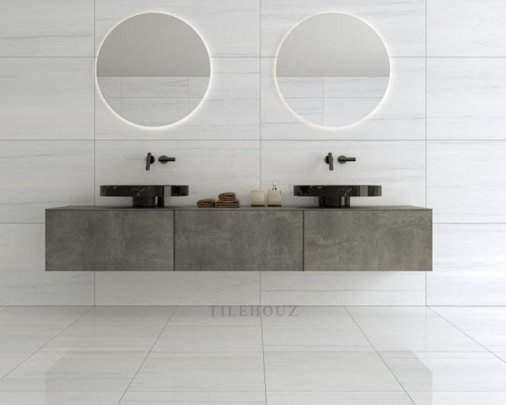AN Dolomite Supreme polished 12 x 24 porcelain tile by Tilehouz for wall applications