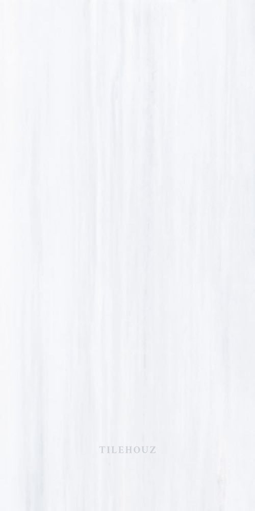 AN Dolomite Supreme polished porcelain tile 24 x 48 in white with subtle grey veining, Tilehouz
