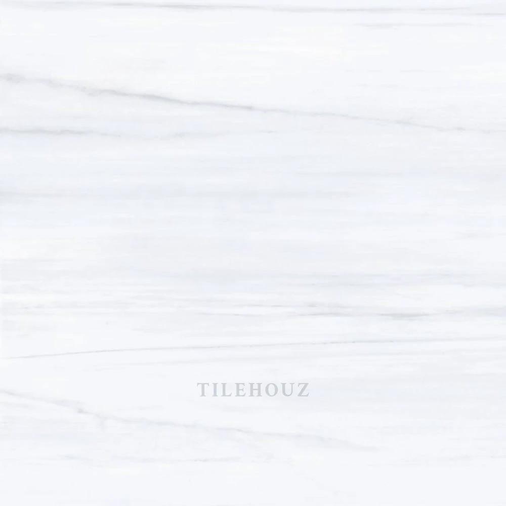 AN Dolomite Supreme polished 36 x 36 porcelain tile, white with subtle gray veining by Tilehouz