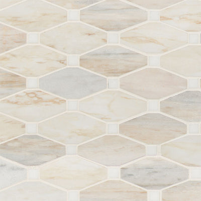 Agoura Marble Polished Elongated Octagon Mosaic