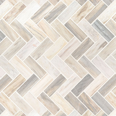 Agoura Marble 1x3 Herringbone Polished Mosaic