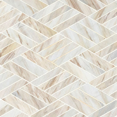 Angora Marble Polished Rhombus Mosaic