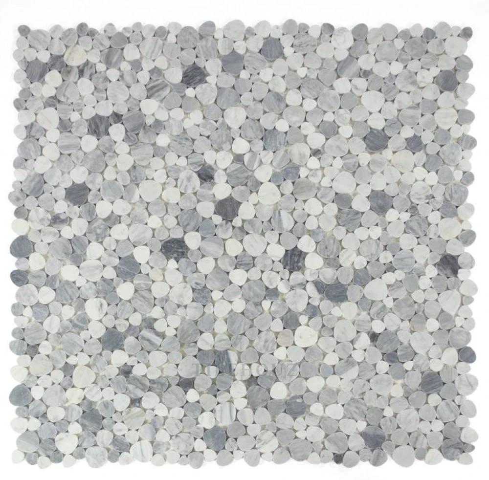 Aphrodite Mix Grey Polished Marble Mosaic 12x12 wall tile by Tilehouz