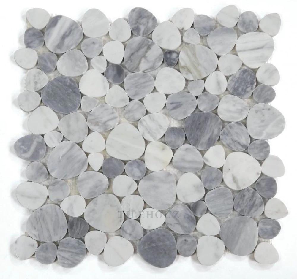 Aphrodite Mix Grey Polished Marble Mosaic 12x12 wall tile by Tilehouz