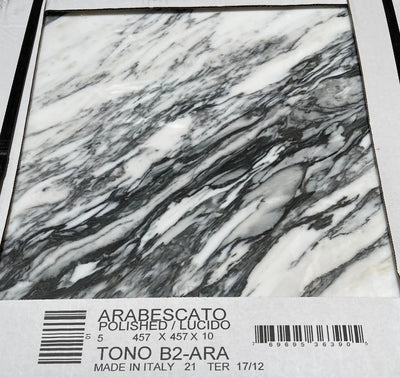Arabescato 18X18 Premium Italian Marble Tile Polished/Honed