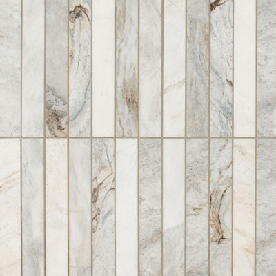 Arabescato Venato White 2x12 Stacked Honed Marble