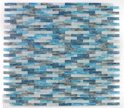 Art Ocean Stack 11.75 X Glass Mosaic Tile