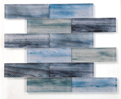 Art Wood Ocean 11.75 X Glass Mosaic Tile