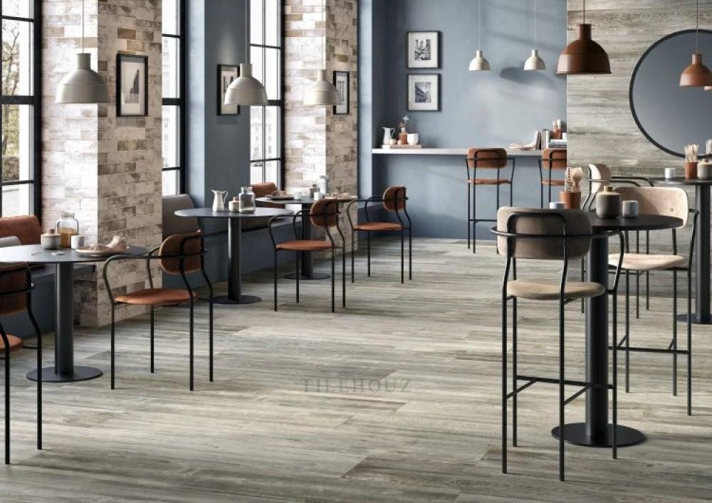 Artwood Dovegrey porcelain tile 10.5 x 71 by Tilehouz for walls and ceilings; dove-grey tones and textures