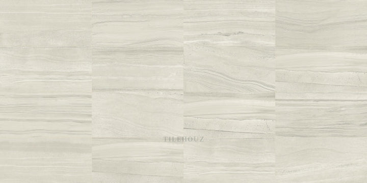 Artwork Gesso 12x24 porcelain wall tile, Tilehouz, light beige with subtle veining.