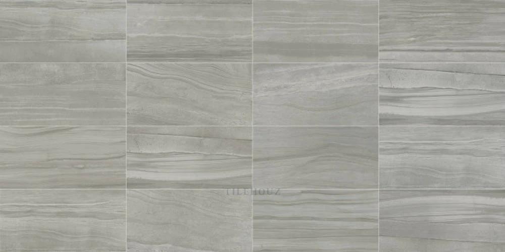 Artwork Platino 18x36 porcelain tile by Tilehouz for walls, gray-toned with stone-like grain