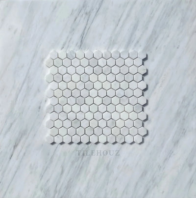 Asian Statuary 1 Hexagon Mosaic Polished&Honed Marble