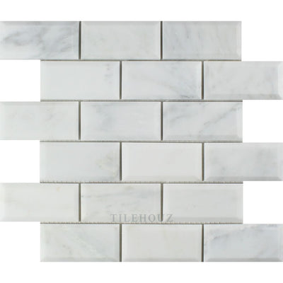 Asian Statuary 2 X 4 Polished/honed Deep-Beveled Brick Mosaic Tile Tiles