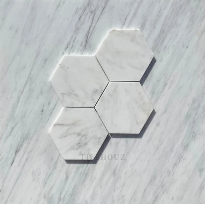 Asian Statuary 6 Hexagon Mosaic Polished&Honed Marble