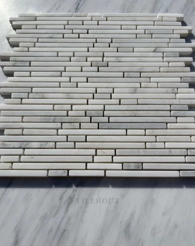 Asian Statuary Bamboo Sticks Mosaic Polished&Honed Marble