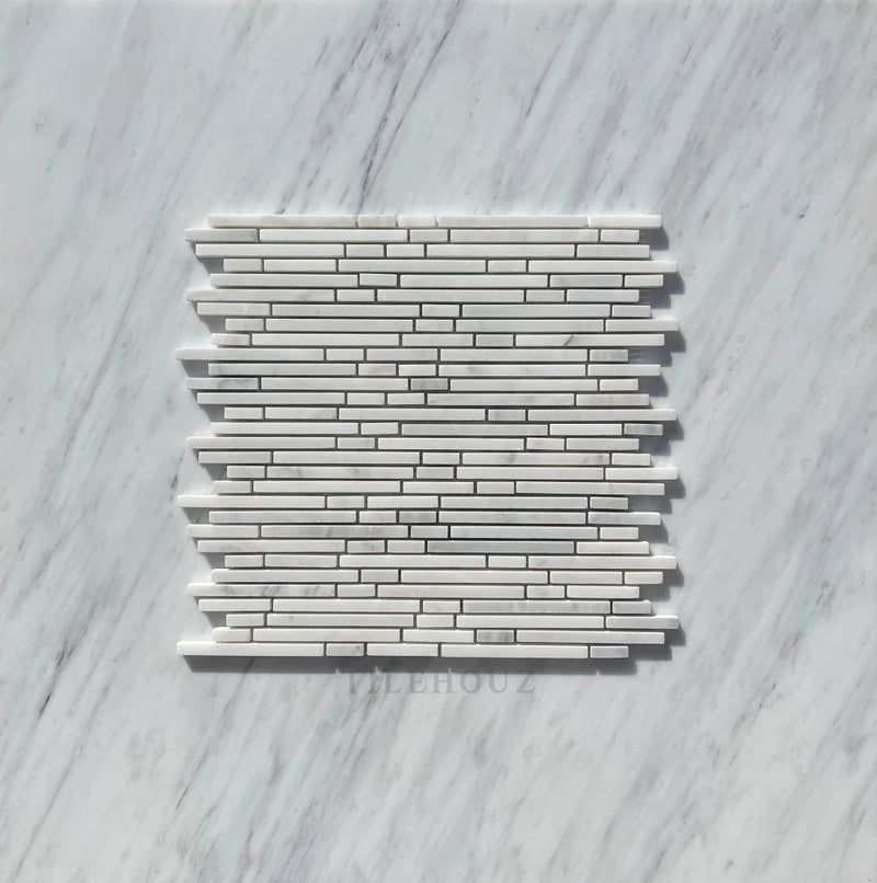 Asian Statuary Bamboo Sticks Mosaic Polished&Honed Marble