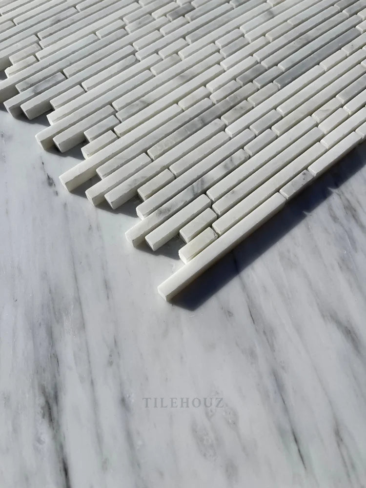 Asian Statuary Bamboo Sticks Mosaic Polished&Honed Marble