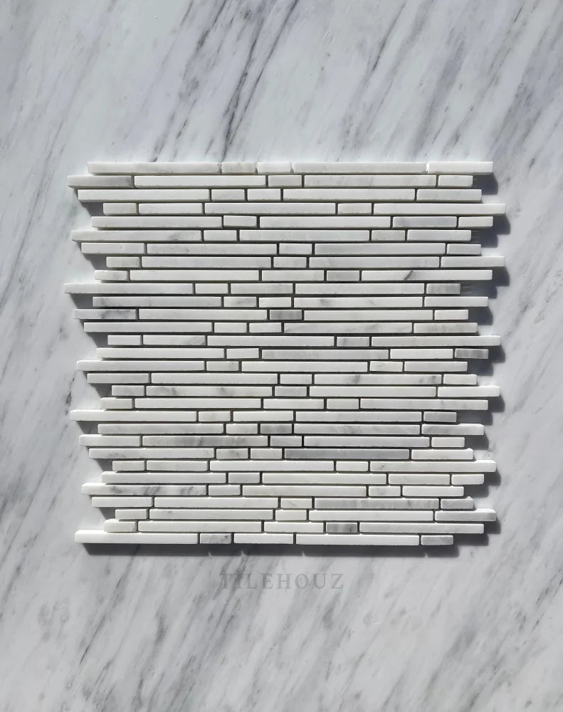Asian Statuary Bamboo Sticks Mosaic Polished&Honed Marble