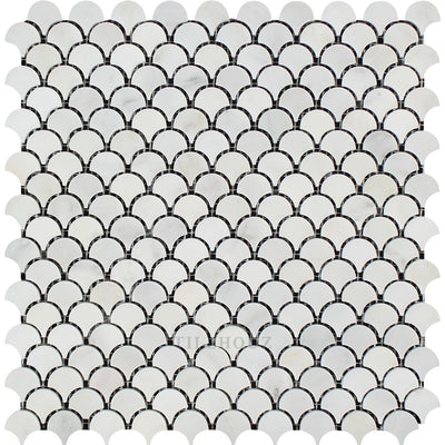 Asian Statuary Honed/polished Raindrop Mosaic Tile Tiles