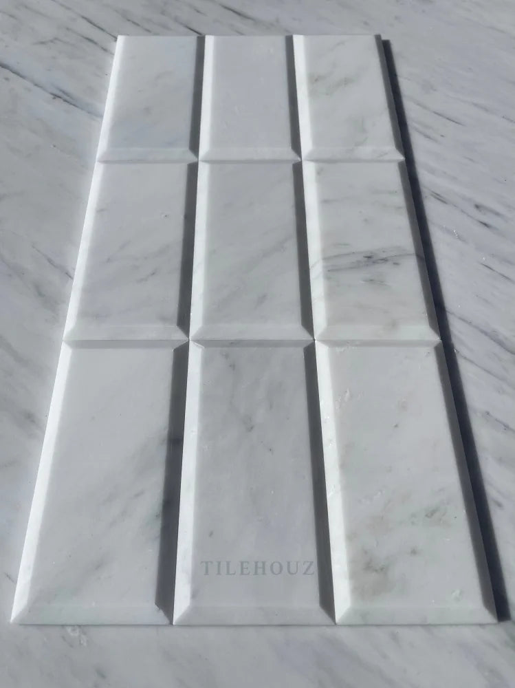 Asian Statuary 3X6 Deep-Beveled Tile Polished&Honed Marble