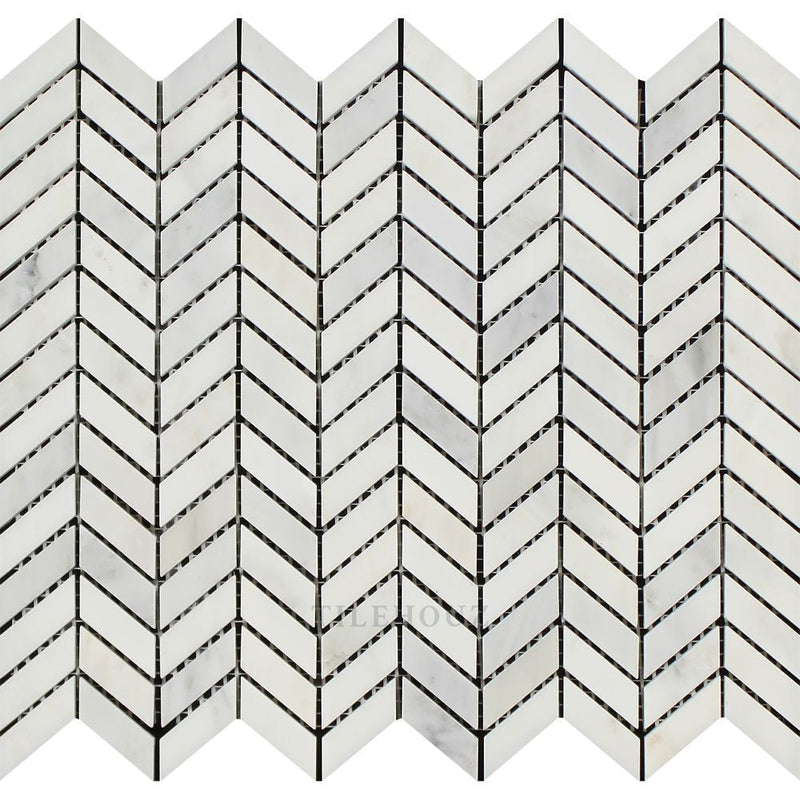 Asian Statuary Honed/polished Mini Chevron Mosaic Tile Tiles