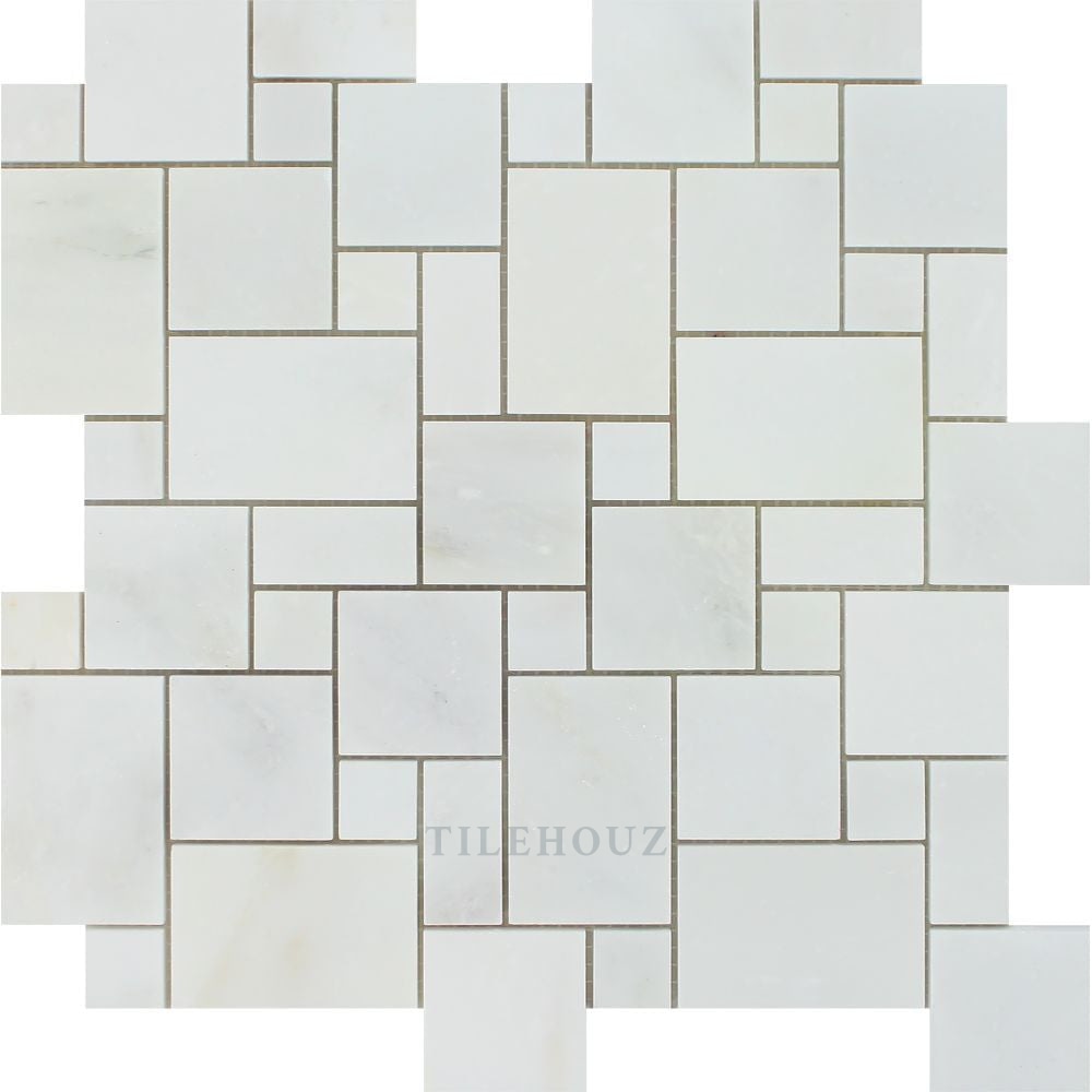 Asian Statuary Mini Versailles Pattern Mosaic Tile Polished or Honed ...