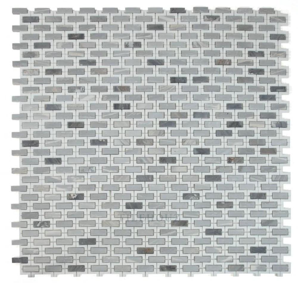 Aztec Blue marble mosaic wall &amp; ceiling tile by Tilehouz, 10.25 x 11.25