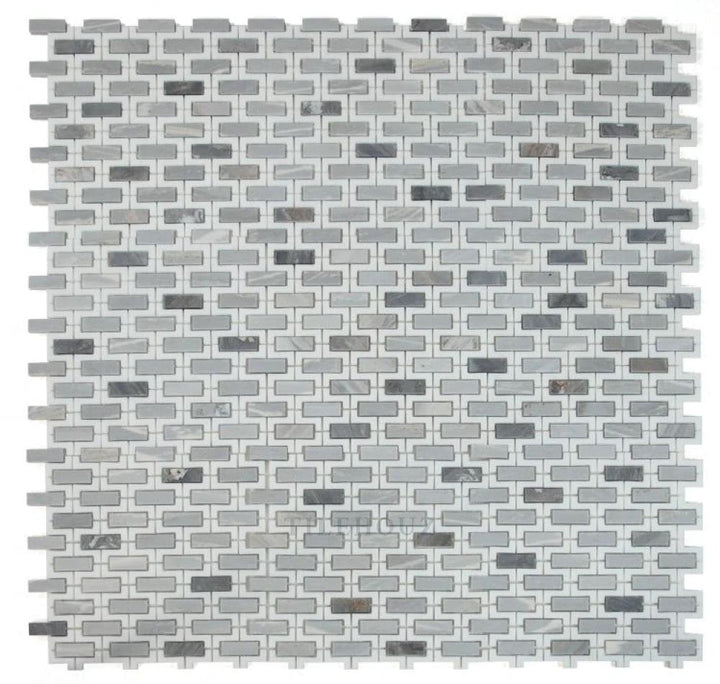 Aztec Blue marble mosaic wall &amp; ceiling tile by Tilehouz, 10.25 x 11.25