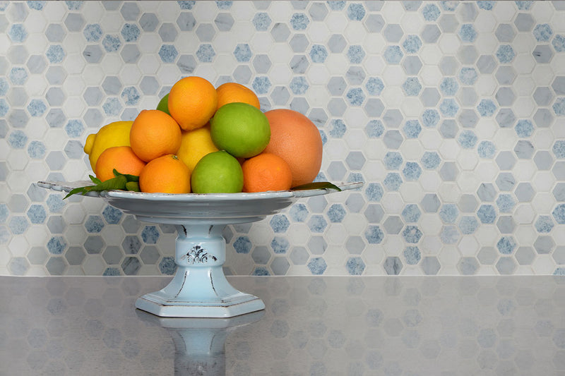 Azula 1” Hexagon Polished Mosaic