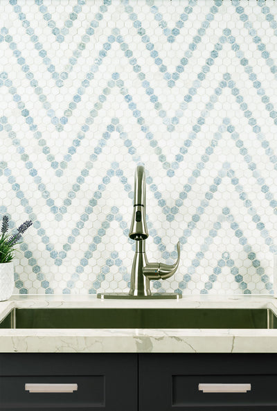 Azula Sazi 1” Hexagon Polished Mosaic