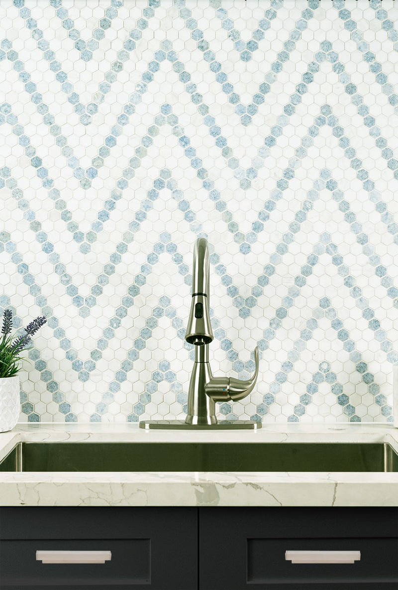 Azula Sazi 1” Hexagon Polished Mosaic
