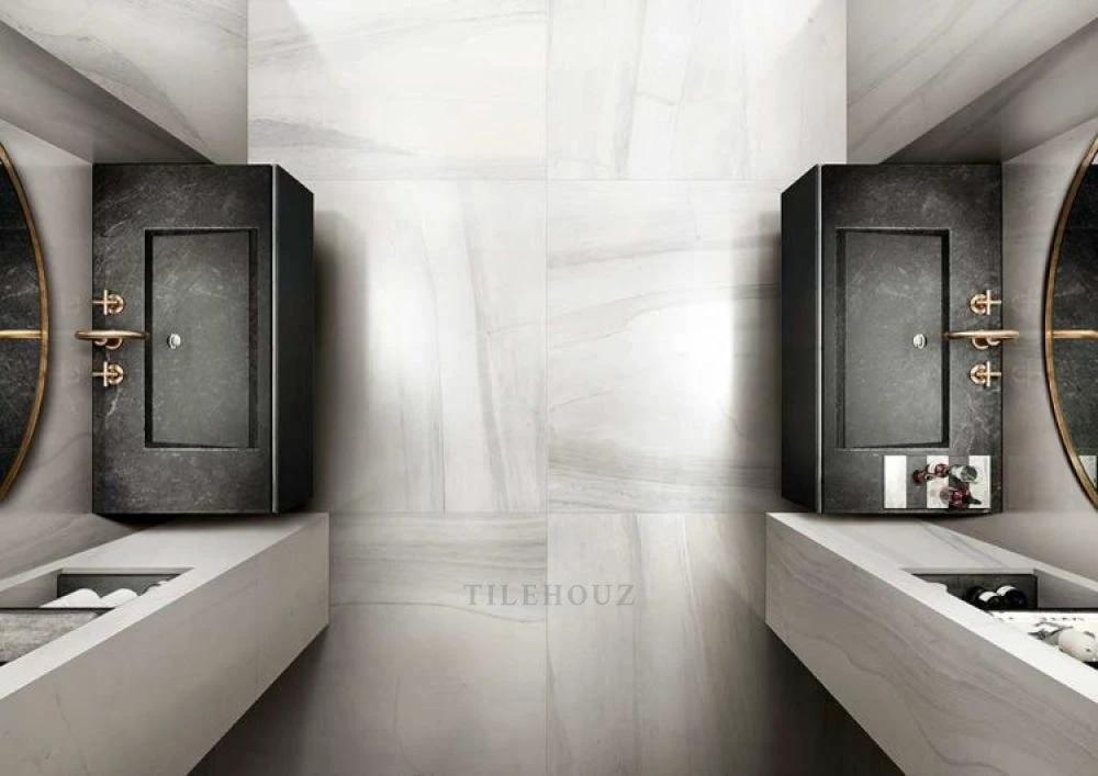 Bianchi Palissandro Nat 32x32 porcelain wall and ceiling tile, gray marble look, Tilehouz